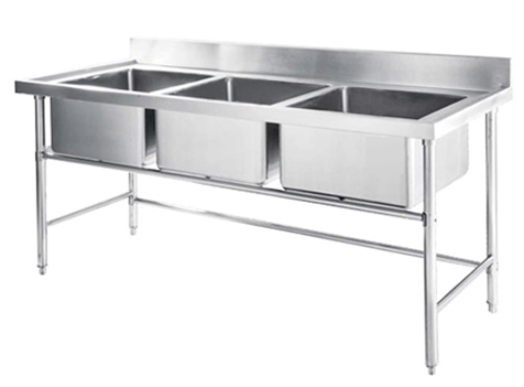 Chậu rửa tay inox cho y tế,phòng sạch loại 3 ngăn - chau rua tay inox cho y te,phong sach loai 3 ngan
