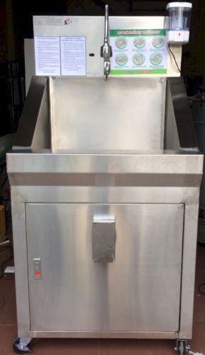 Chậu rửa tay inox cho phòng phẫu thuật rộng 750mm - chau rua tay inox cho phong phau thuat rong 750mm