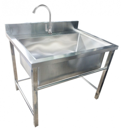 Chậu rửa tay inox cho y tế,phòng sạch loại 1 ngăn - chau rua tay inox cho y te,phong sach loai 1 ngan