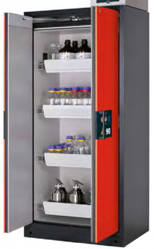 Tủ chống cháy 90/30 phút(dòng Q-FEGASUS-90 2 cánh rộng 893mm 4 khay) - tu chong chay 90/30 phut(dong q-fegasus-90 2 canh rong 893mm 4 khay)